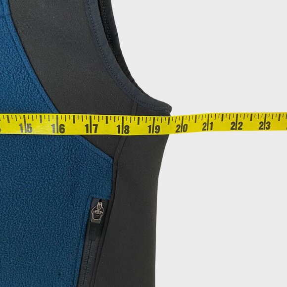 REI Co-op Fleece Full-Zip Vest Blue & Black Men's Small Hiking Travel Outerwear - Picture 9 of 10